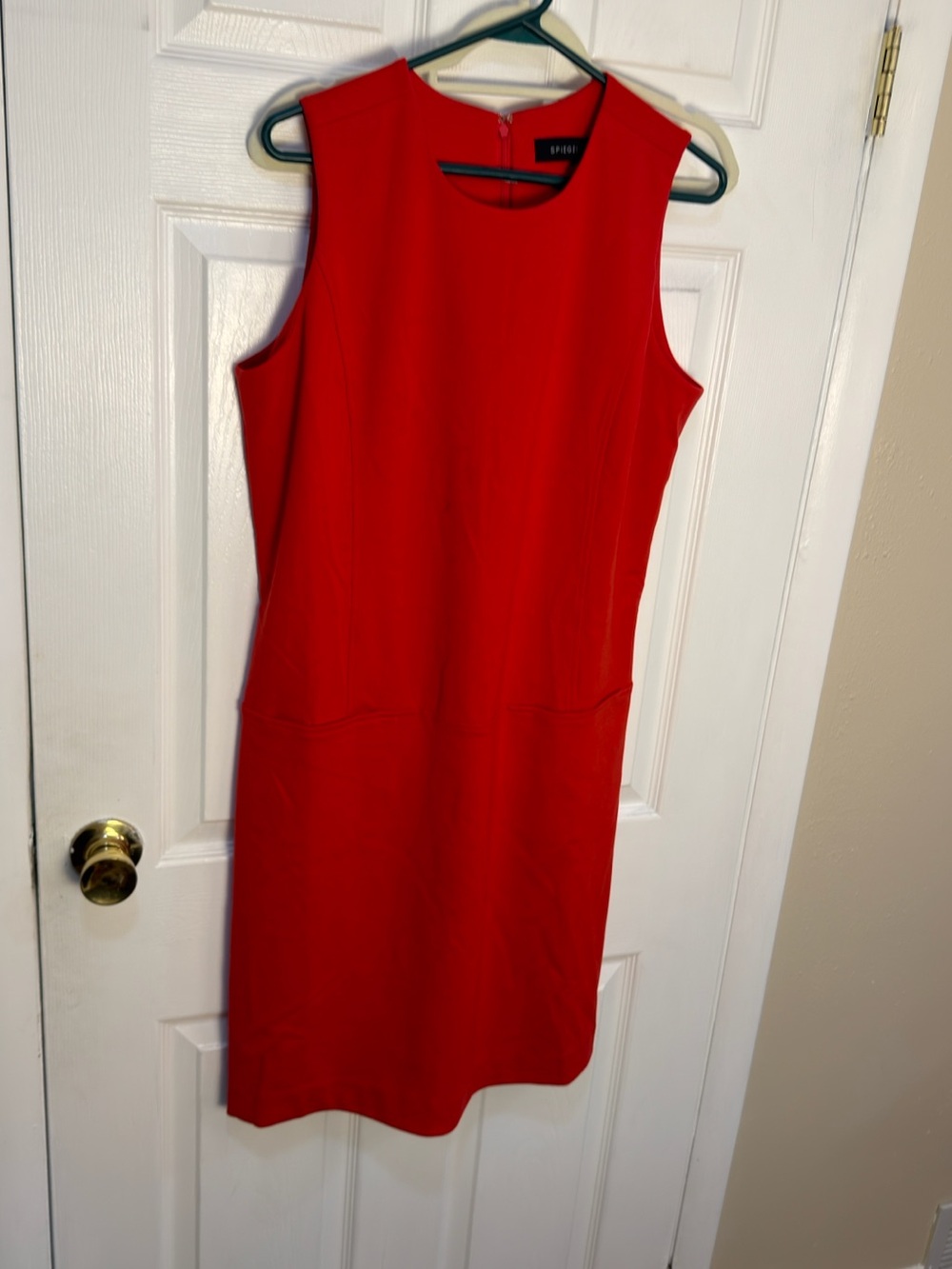 Spiegel Sleeveless Red Sheath Dress